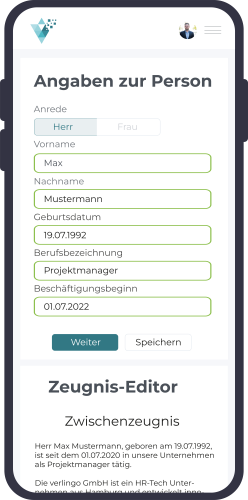 verlingo Zeugnisgenerator mobil